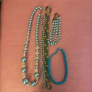 Vintage Beaded Necklaces - set of 5